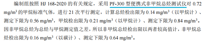 《固定污染源廢氣總烴、甲烷和非甲烷總烴的測定便攜式催化氧化-氫火焰離子化檢測器法》